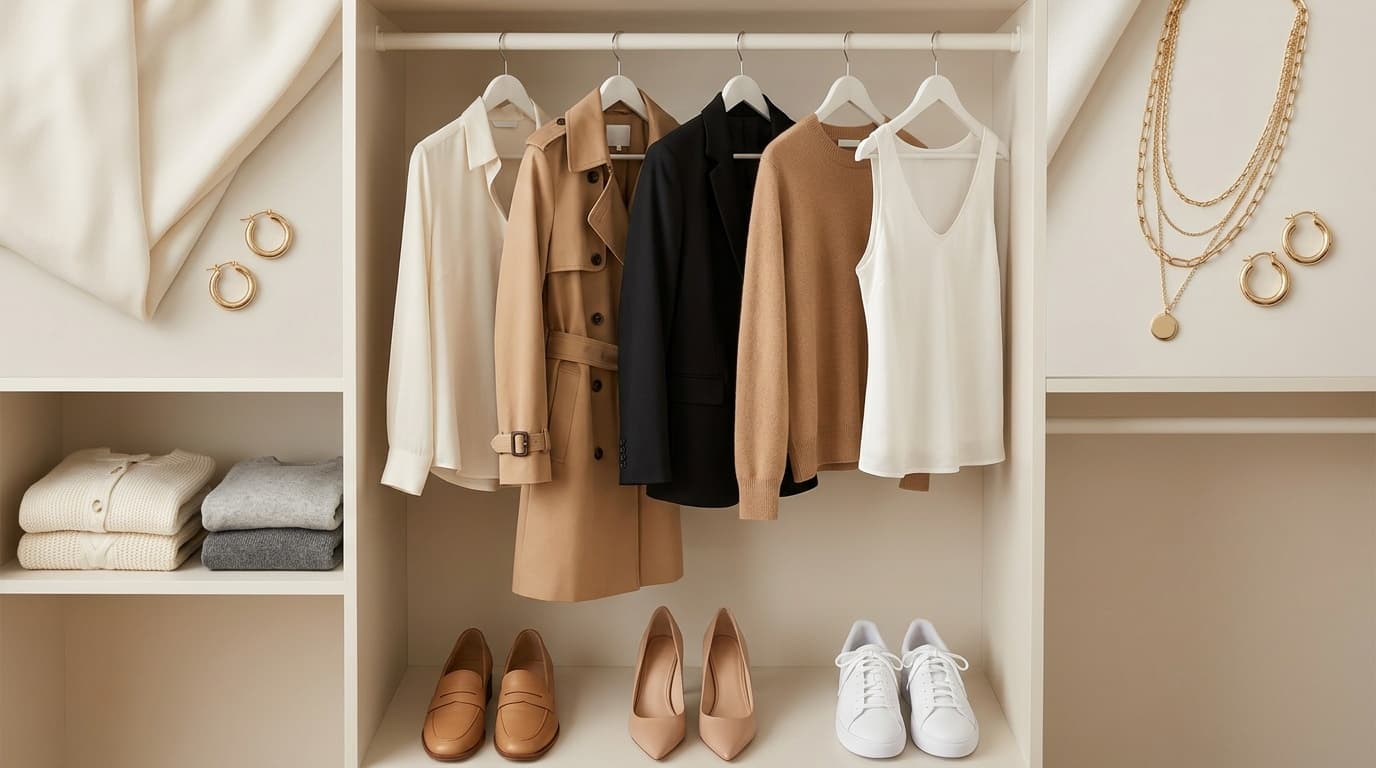 How to build a wardrobe from scratch — wardrobe flat-lay