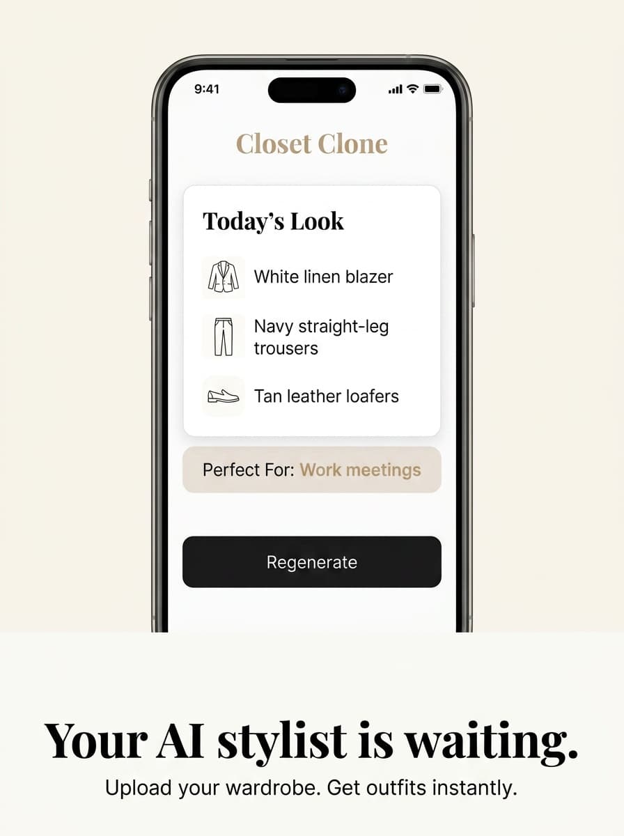 Closet Clone wardrobe app UI